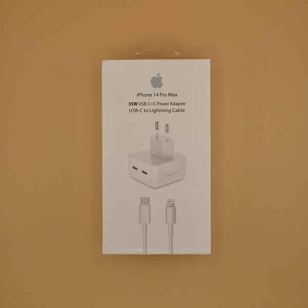 Мережевий Зарядний Пристрій Apple iPhone 14 Pro Max Power Adapter 35W Dual USB-C + Type-C