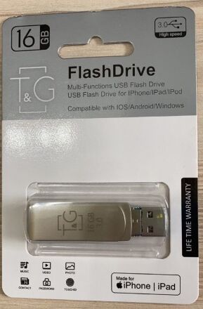 USB + Lightning + Micro Flash Drive T&G TG007 16GB USB 3.0