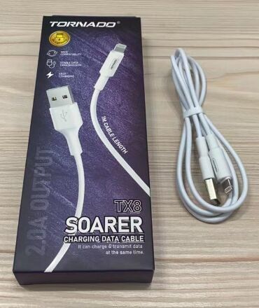 USB Cable TORNADO TX8 Lightning 2.4A/1m