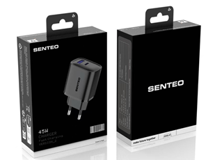 Сетевое Зарядное Устройство Senteo T-06 1USB-C+1USB-A PD45W/QC3.0 18W