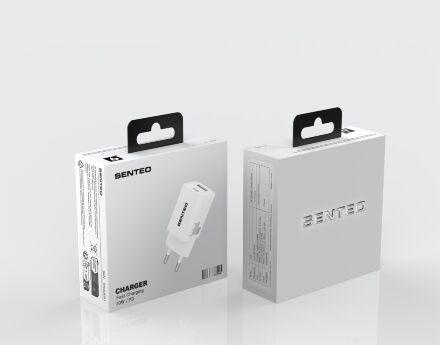 Сетевое Зарядное Устройство Senteo S-04 1USB-C+1USB-A PD 30W/18W QC3.0