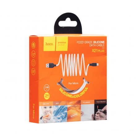 USB Cable Hoco X21 Plus Silicone Micro 2m