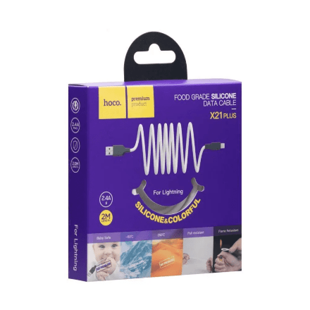 USB Cable Hoco X21 Plus Silicone Lightning 2m