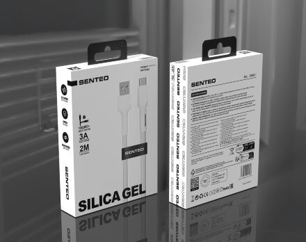 USB Cable Senteo SL-03 soft silicone USB A - USB C 2M