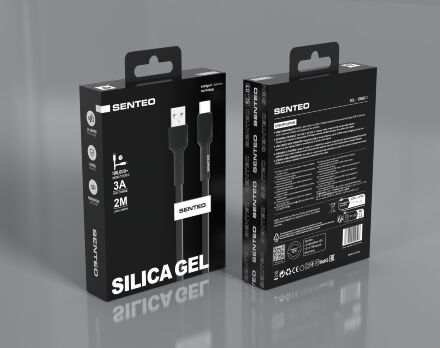 USB Cable Senteo SL-03 soft silicone USB A - USB C 2M