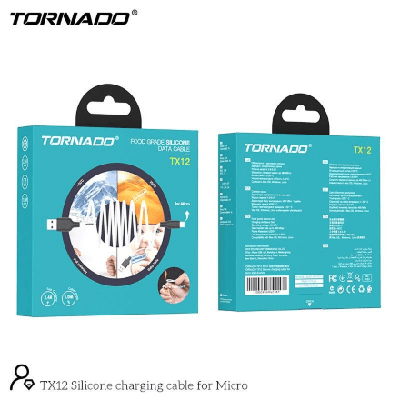 USB Cable TORNADO TX12 Silicone Micro 2.4A/1m