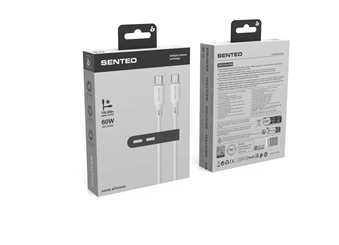 USB Cable Senteo SL-08 nano silicone USB C - USB C 60w 1M