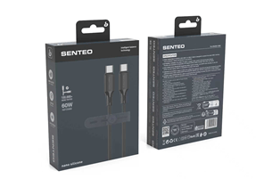 USB Cable Senteo SL-08 nano silicone USB C - USB C 60w 1M