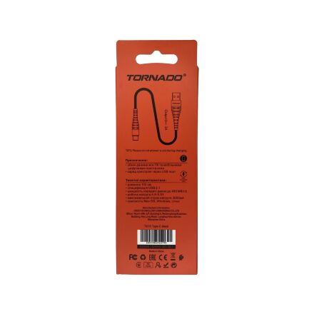 USB Cable TORNADO TX15 Тканевая Оплётка Type-C