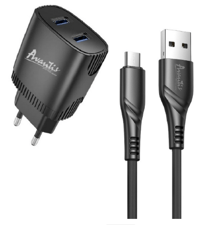 Мережевий Зарядний Пристрій Avantis A811 2USB Micro