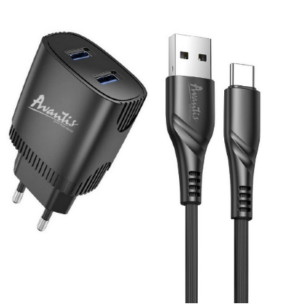 Мережевий Зарядний Пристрій Avantis A811 2USB Type-C