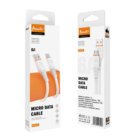 USB Cable Avantis A125 Fast Charging 6A Micro