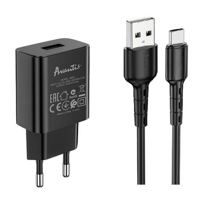 Мережевий Зарядний Пристрій Avantis A820 1USB Type-C