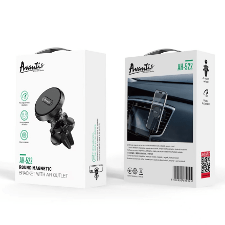 Автоутримувач Avantis AH-522 Round Magnetic with air outlet