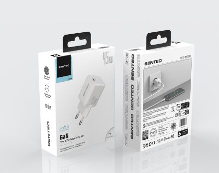 Сетевое Зарядное Устройство Senteo Z-18 1USB-C PD 45W Gan