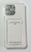 Case Clear Card Holder for Apple Iphone  14 ProMax