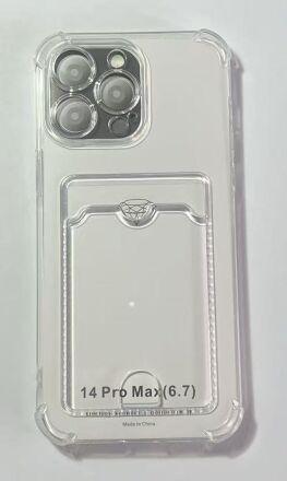 Case Clear Card Holder for Apple Iphone  14 ProMax