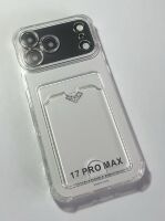 Case Clear Card Holder for Apple Iphone 17 ProMax