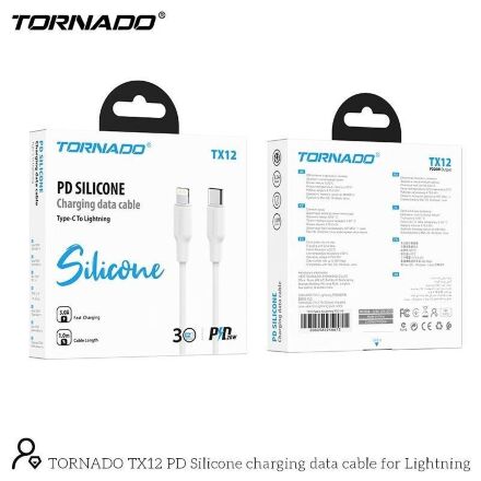 USB-L TORNADO TX12 Silicone Lighting PD20W 3A/1m