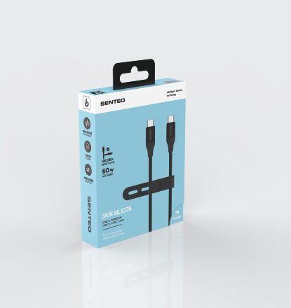 USB Cable Senteo SL-07 skin silicone USB C - USB C 60W 1,2M