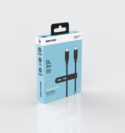 USB Cable Senteo SL-07 skin silicone USB C - USB C 100W