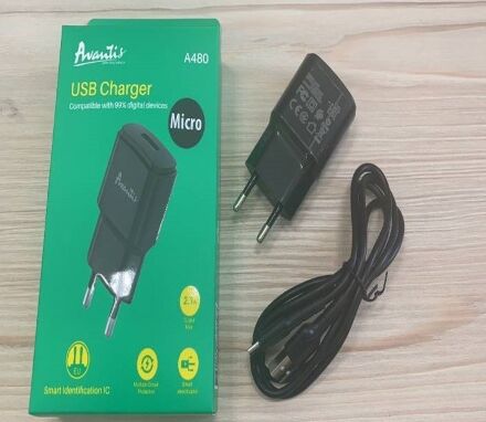 Мережевий Зарядний Пристрій Avantis A480 1USB Micro 2.1A