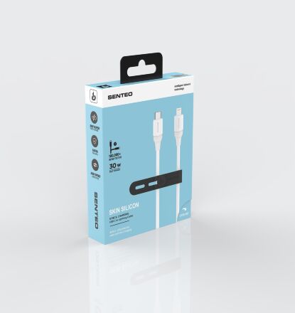 USB Cable Senteo SL-07 skin silicone USB C - Lightining 30W
