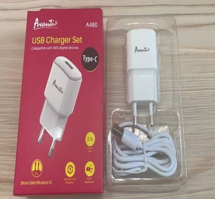Мережевий Зарядний Пристрій Avantis A480 1USB Type-C