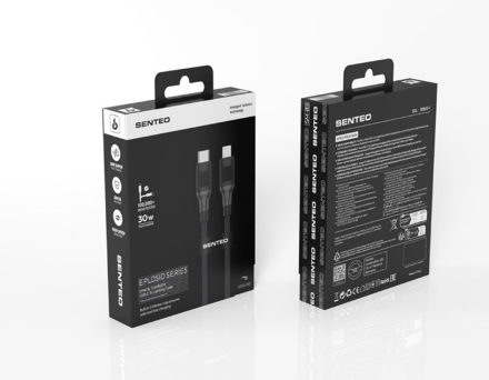 USB Cable Senteo SM-04 EPLOSID series Type C to Lightning 30W