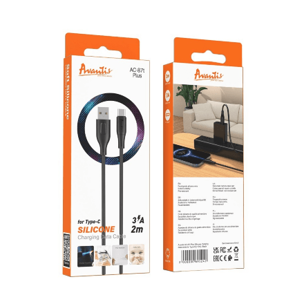USB Cable Avantis AC-87t Plus  Silicone Type-C 2m