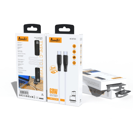 USB Cable Avantis AC-87сс PD Silicone 60W Type-C to type-C