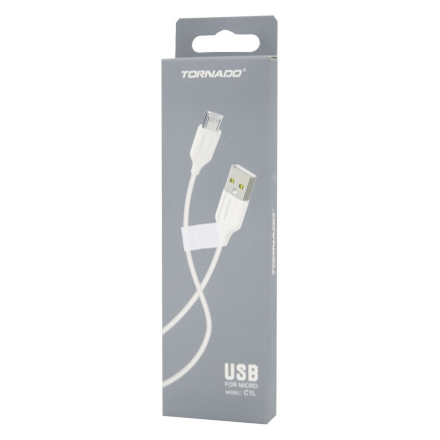USB Cable TORNADO C-1L Micro 2.1A/1.2m
