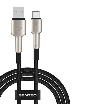USB Cable Senteo SM-03 3A  Iron Series braided USB-A to USB-C 2M