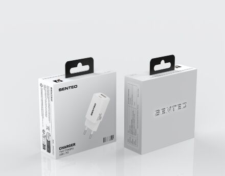 Сетевое Зарядное Устройство Senteo S-03 1USB-C+1USB-A PD 20W/18W QC3.0