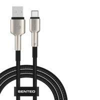 USB Cable Senteo SM-03 6A/66W  Iron Series braided USB-A to USB-C 1M